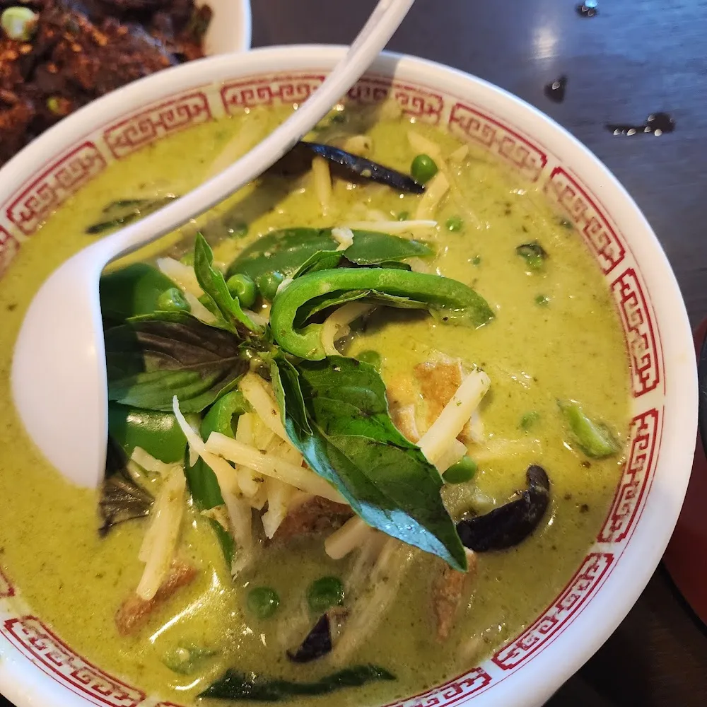 Green Curry Veggie Soup with Tofu